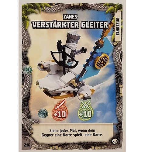 Lego Ninjago Serie 6 Trading Cards Nr 216 Zanes Verstärkter Gleiter