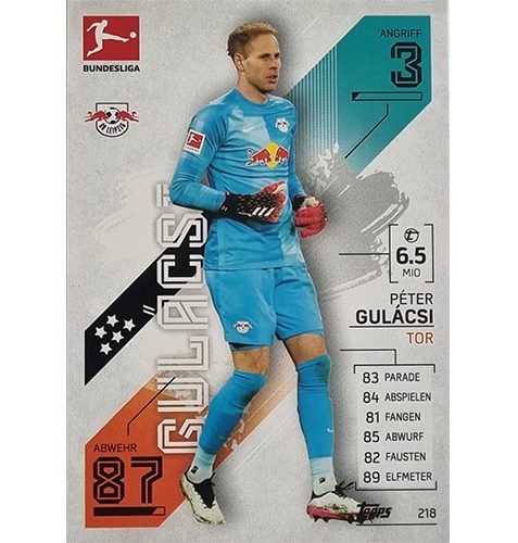 Topps Match Attax Bundesliga 2021/22 Nr 218 Peter Gulacsi