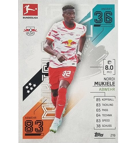 Topps Match Attax Bundesliga 2021/22 Nr 219 Nordi Mukiele