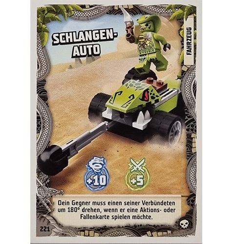 Lego Ninjago Serie 6 Trading Cards Nr 221 Schlangenauto