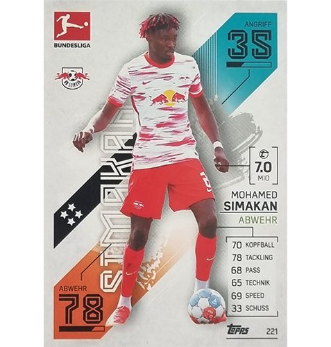 Topps Match Attax Bundesliga 2021/22 Nr 221 Mohamed Simakan