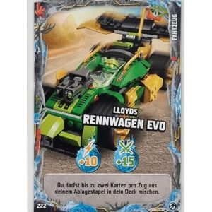 Lego Ninjago Serie 7 Trading Cards Geheimnisse der Tiefe - Nr 222 Lloyds Rennwagen Evo