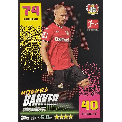 Topps Match Attax Bundesliga 2022-23 - Nr 223 Mitchel Bakker