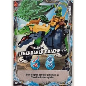 Lego Ninjago Serie 7 Trading Cards Geheimnisse der Tiefe - Nr 224 Lloyds Legendärer Drache