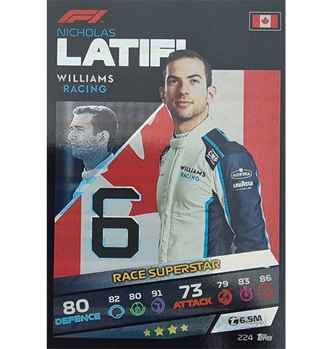 Turbo Attax 2021 Nr 224 Nicholas Latifi