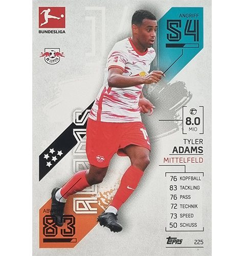 Topps Match Attax Bundesliga 2021/22 Nr 225 Tyler Adams