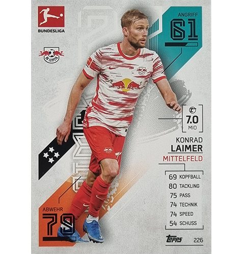 Topps Match Attax Bundesliga 2021/22 Nr 226 Konrad Laimer