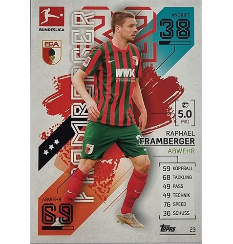 Topps Match Attax Bundesliga 2021/22 Nr 023 Raphael Framberger