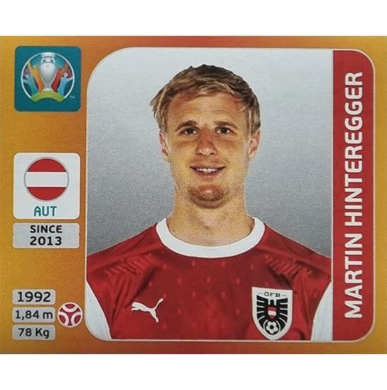 Panini EURO 2020 Sticker Nr 240 Martin Hinteregger