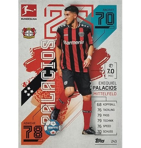 Topps Match Attax Bundesliga 2021/22 Nr 243 Exequiel Palacios