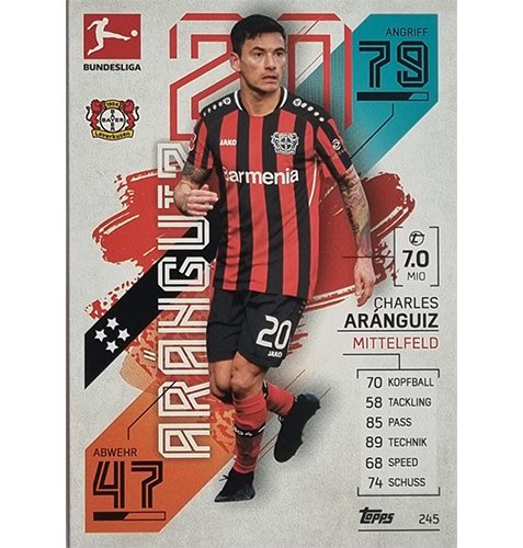 Topps Match Attax Bundesliga 2021/22 Nr 245 Charles Aranguiz