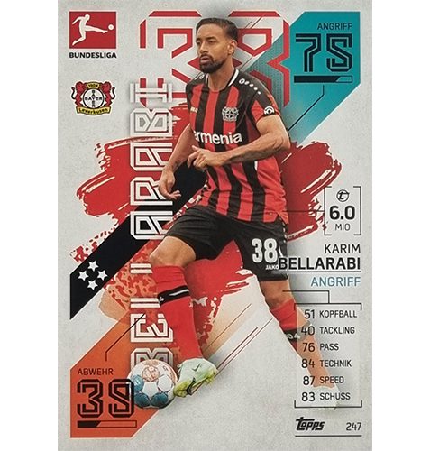 Topps Match Attax Bundesliga 2021/22 Nr 247 Karim Bellarabi