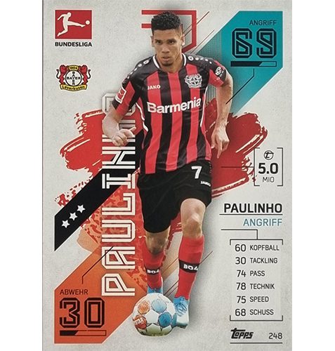 Topps Match Attax Bundesliga 2021/22 Nr 248 Paulinho