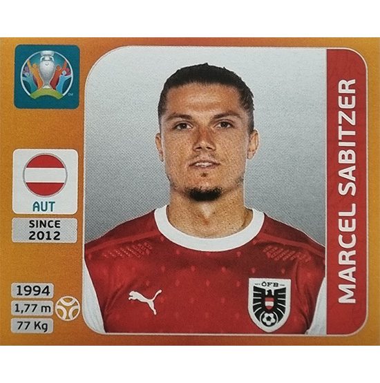 Panini EURO 2020 Sticker Nr 250 Marcel Sabitzer