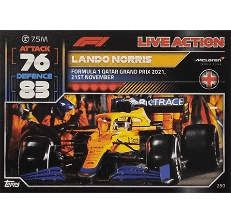 Topps Formula 1 Turbo Attax 2022 Trading Cards Nr 250