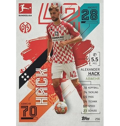 Topps Match Attax Bundesliga 2021/22 Nr 256 Alexander Hack