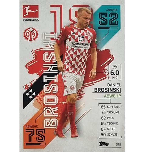 Topps Match Attax Bundesliga 2021/22 Nr 257 Daniel Brosinski