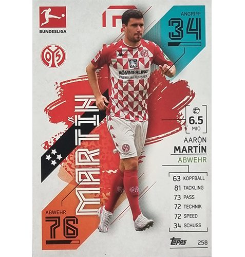 Topps Match Attax Bundesliga 2021/22 Nr 258 Aaron Martin