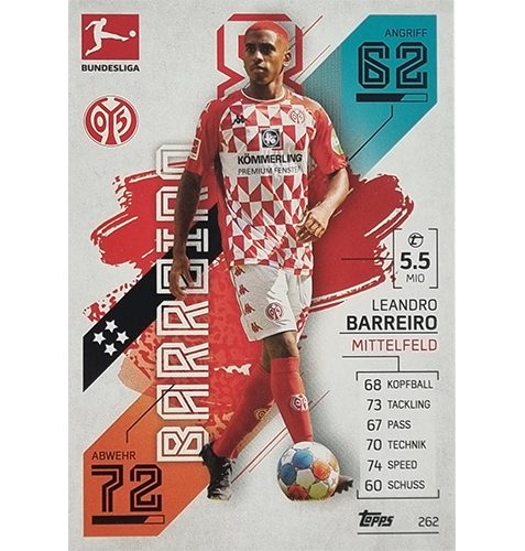 Topps Match Attax Bundesliga 2021/22 Nr 262 Leandro Barreiro