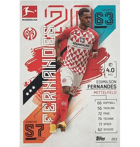 Topps Match Attax Bundesliga 2021/22 Nr 263 Edimilson Fernandes