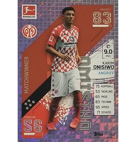 Topps Match Attax Bundesliga 2021/22 Nr 268 Karim Onisiwo