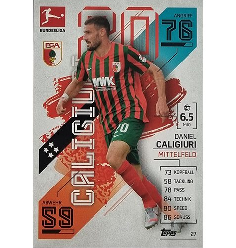 Topps Match Attax Bundesliga 2021/22 Nr 027 Daniel Caligiuri