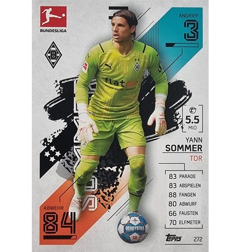 Topps Match Attax Bundesliga 2021/22 Nr 272 Yann Sommer