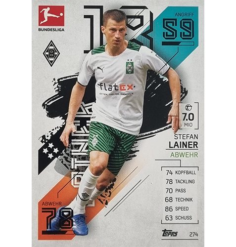 Topps Match Attax Bundesliga 2021/22 Nr 274 Stefan Lainer