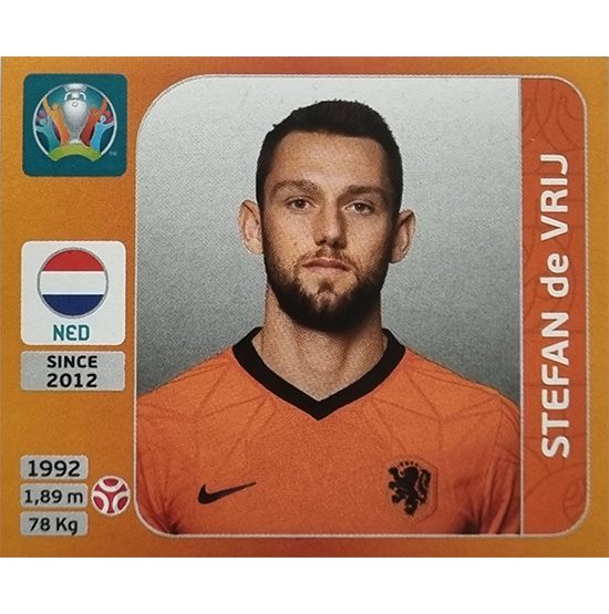 Panini EURO 2020 Sticker Nr 274 Stefan de Vrij