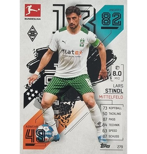 Topps Match Attax Bundesliga 2021/22 Nr 279 Lars Stindl