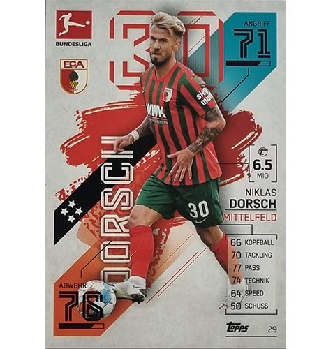 Topps Match Attax Bundesliga 2021/22 Nr 029 Niklas Dorsch