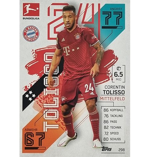 Topps Match Attax Bundesliga 2021/22 Nr 298 Corentin Tolisso