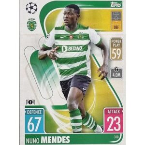 Topps Champions League 2021/2022 Nr 310 Nuno Mendes