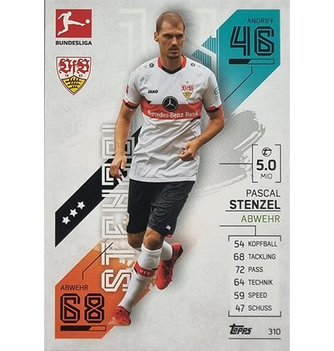 Topps Match Attax Bundesliga 2021/22 Nr 310 Pascal Stenzel