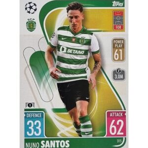 Topps Champions League 2021/2022 Nr 315 Nuno Santos