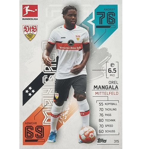 Topps Match Attax Bundesliga 2021/22 Nr 315 Orel Mangala