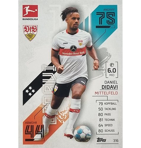 Topps Match Attax Bundesliga 2021/22 Nr 316 Daniel Didavi