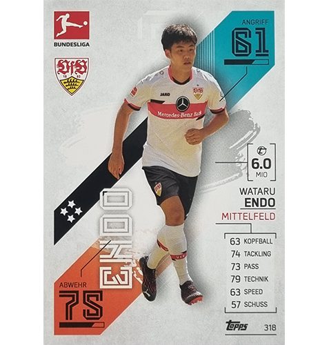 Topps Match Attax Bundesliga 2021/22 Nr 318 Wataru Endo