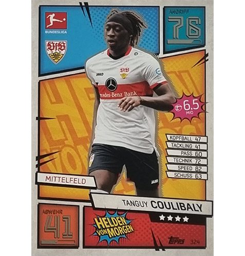 Topps Match Attax Bundesliga 2021/22 Nr 324 Tanguy Coulibaly