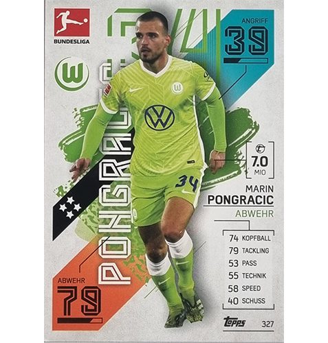 Topps Match Attax Bundesliga 2021/22 Nr 327 Marin Pongracic