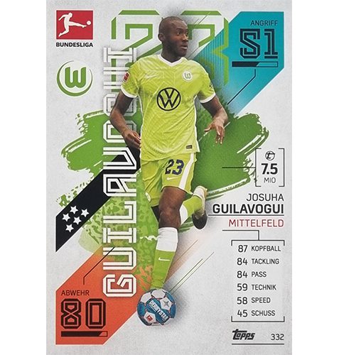 Topps Match Attax Bundesliga 2021/22 Nr 332 Josuha Guilavogui