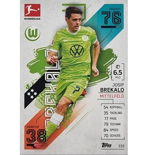 Topps Match Attax Bundesliga 2021/22 Nr 333 Josip Brekalo