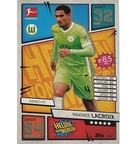 Topps Match Attax Bundesliga 2021/22 Nr 342 Maxence Lacroix