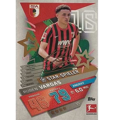 Topps Match Attax Bundesliga 2021/22 Nr 035 Ruben Vargas