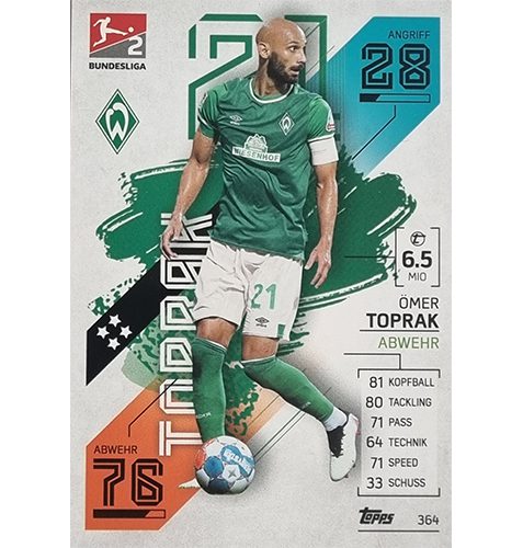 Topps Match Attax Bundesliga 2021/22 Nr 364 Ömer Toprak