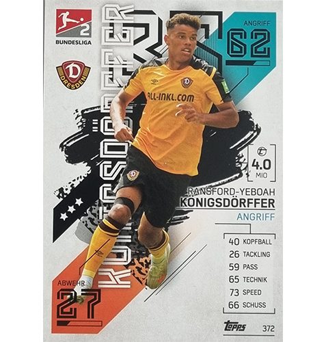 Topps Match Attax Bundesliga 2021/22 Nr 372 Ransford Yeboah Königsdörffer