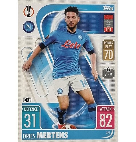 Topps Champions League 2021/2022 Nr 377 Dries Mertens