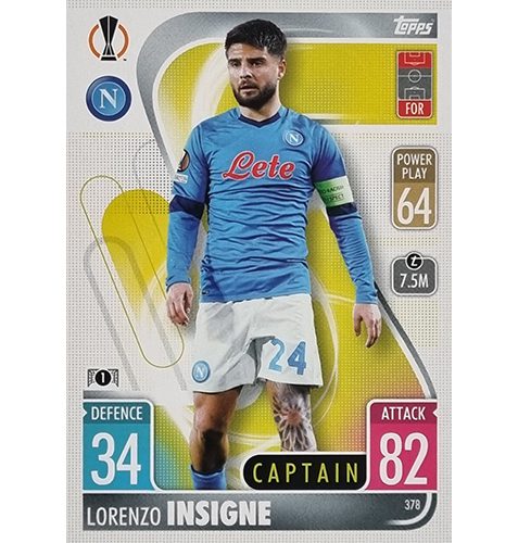 Topps Champions League 2021/2022 Nr 378 Lorenzo Insigne