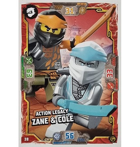 Lego Ninjago Serie 7 Trading Cards Geheimnisse der Tiefe - Nr 038 Action Legacy Zane & Cole