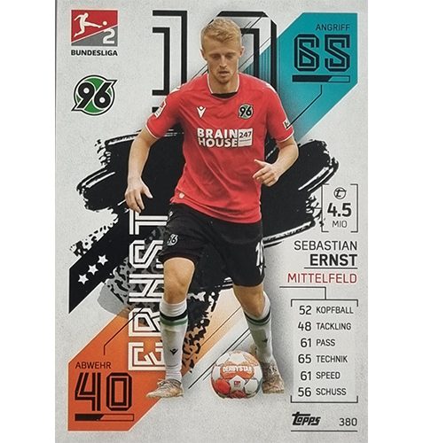 Topps Match Attax Bundesliga 2021/22 Nr 380 Sebastian Ernst